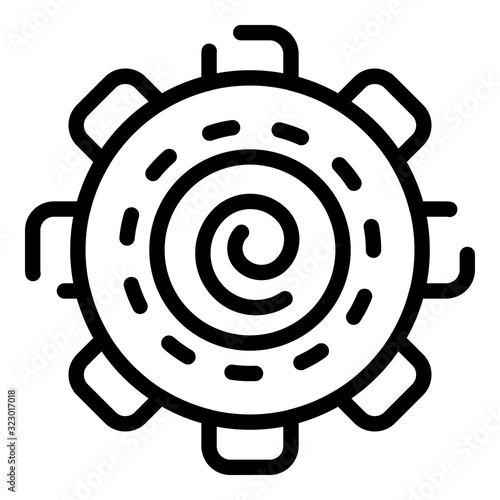 Wheel hypnosis icon. Outline wheel hypnosis vector icon for web design isolated on white background