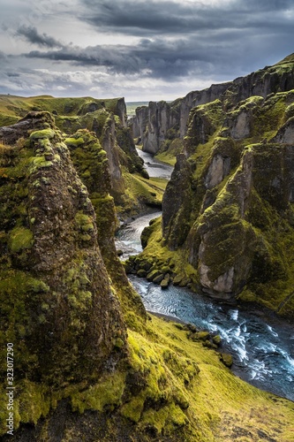 Stunning Fjadrargljufur canyon in Iceland