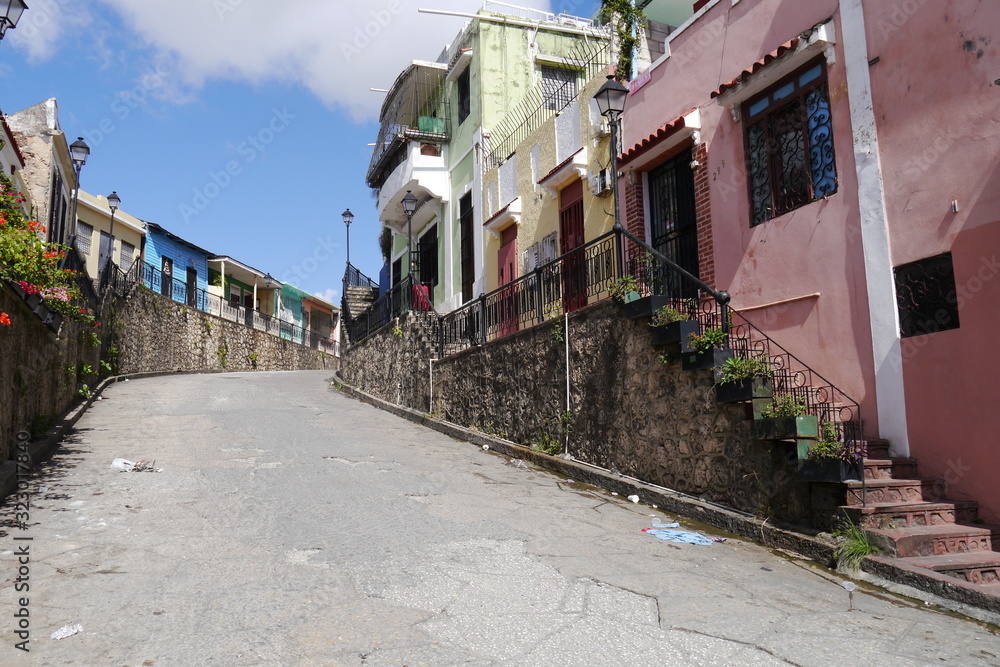 Treppenmauern Calle Hostos in Santo Domingo
