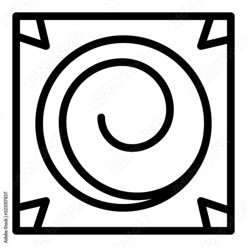 Square hypnosis icon. Outline square hypnosis vector icon for web design isolated on white background