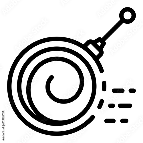 Hypnosis support icon. Outline hypnosis support vector icon for web design isolated on white background