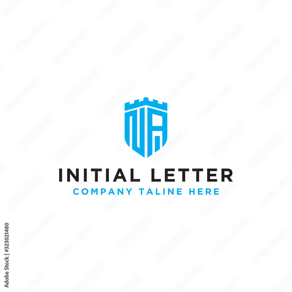 logo design inspiration for companies from the initial letters of the NA logo icon. -Vector
