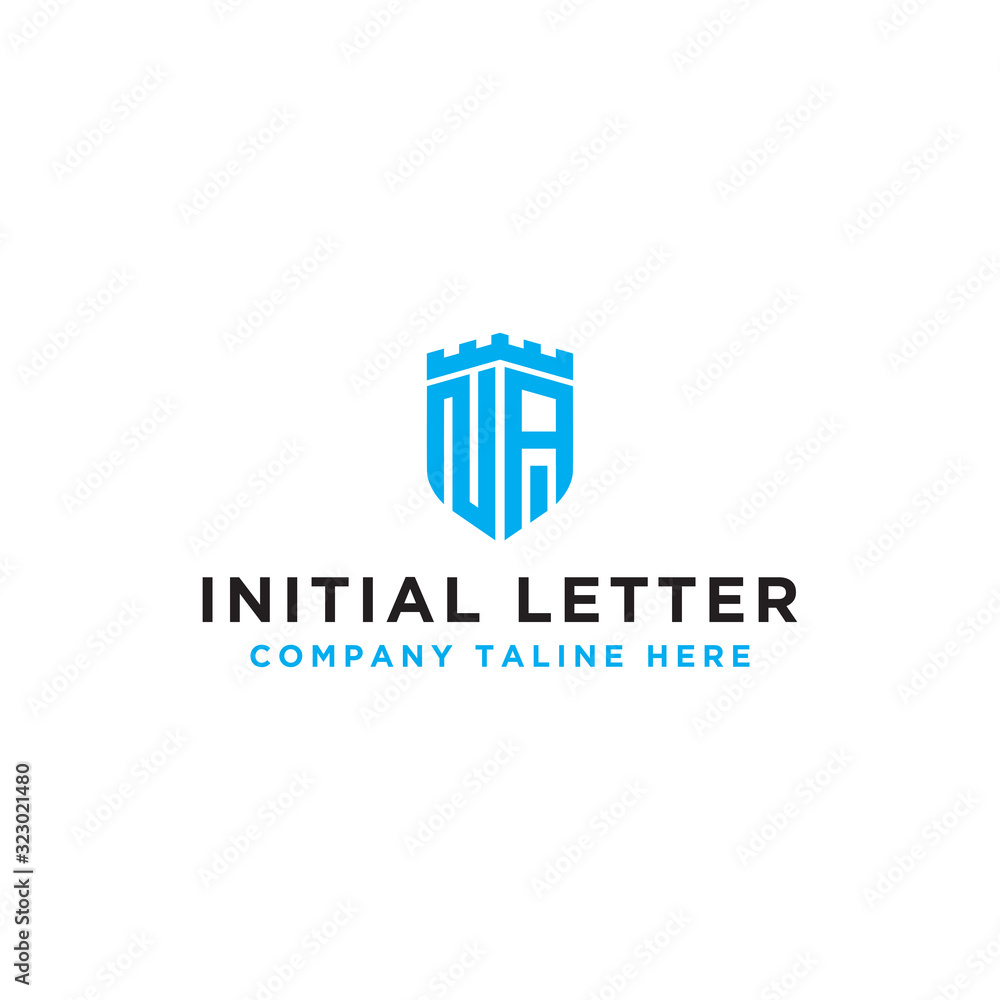 logo design inspiration for companies from the initial letters of the NA logo icon. -Vector logo design inspiration for companies from the initial letters of the NA logo icon. -Vector