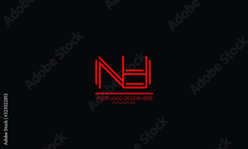 NY abstract vector logo monogram template