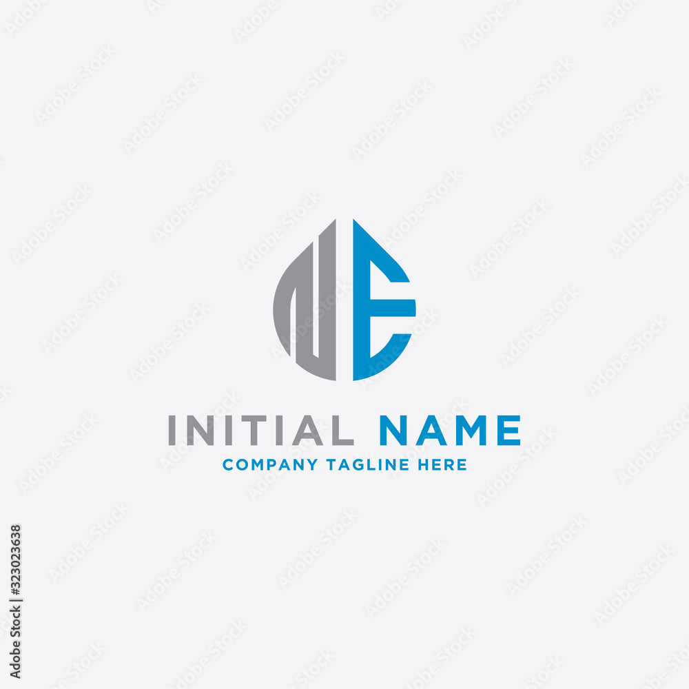 logo design inspiration for companies from the initial letters of the NE logo icon. -Vector logo design inspiration for companies from the initial letters of the NE logo icon. -Vector