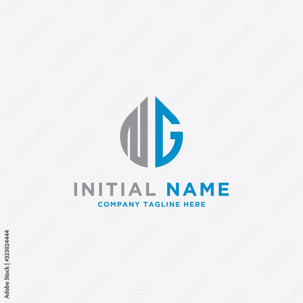 logo design inspiration for companies from the initial letters of the NG logo icon. -Vector logo design inspiration for companies from the initial letters of the NG logo icon. -Vector