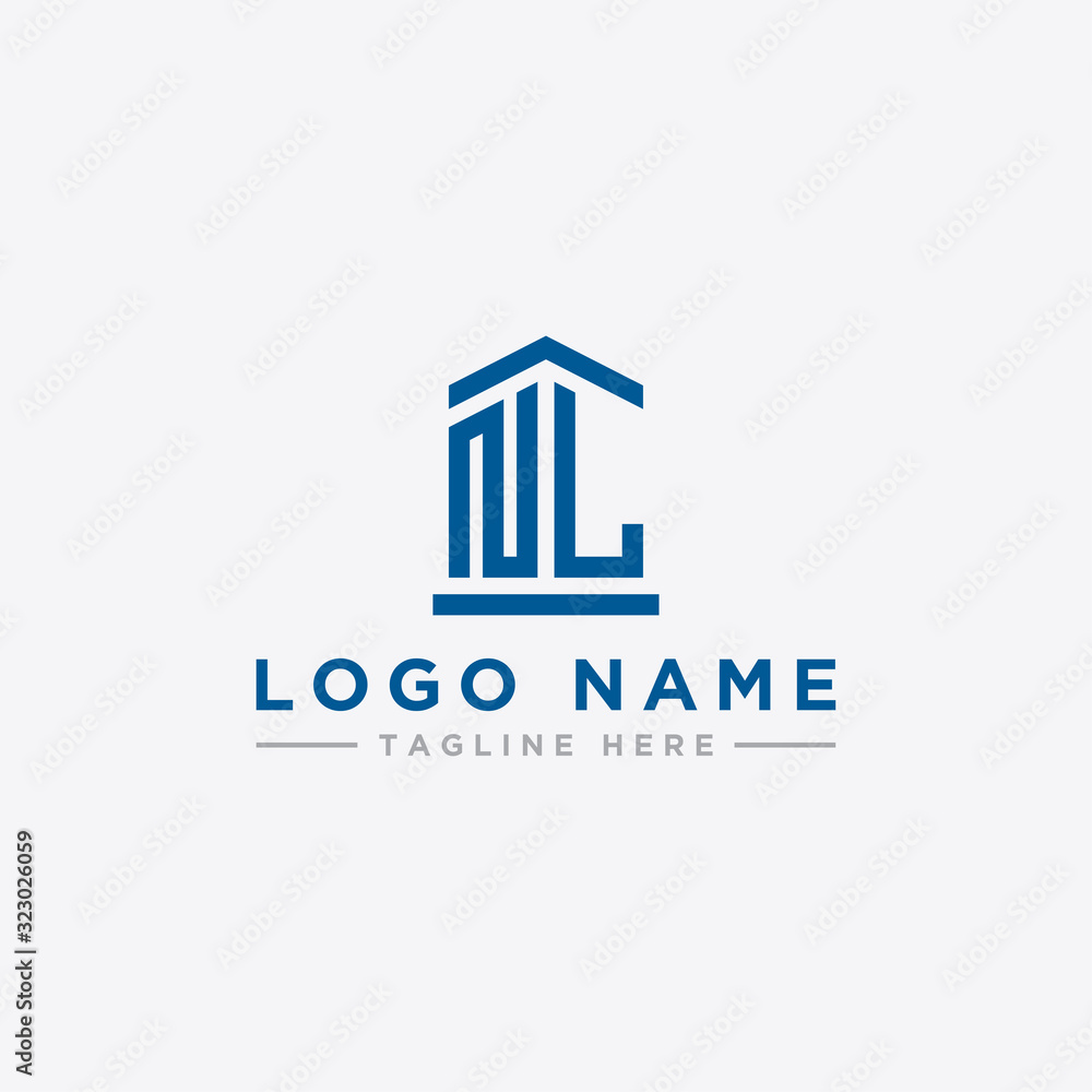 logo design inspiration for companies from the initial letters of the NL logo icon. -Vector logo design inspiration for companies from the initial letters of the NL logo icon. -Vector