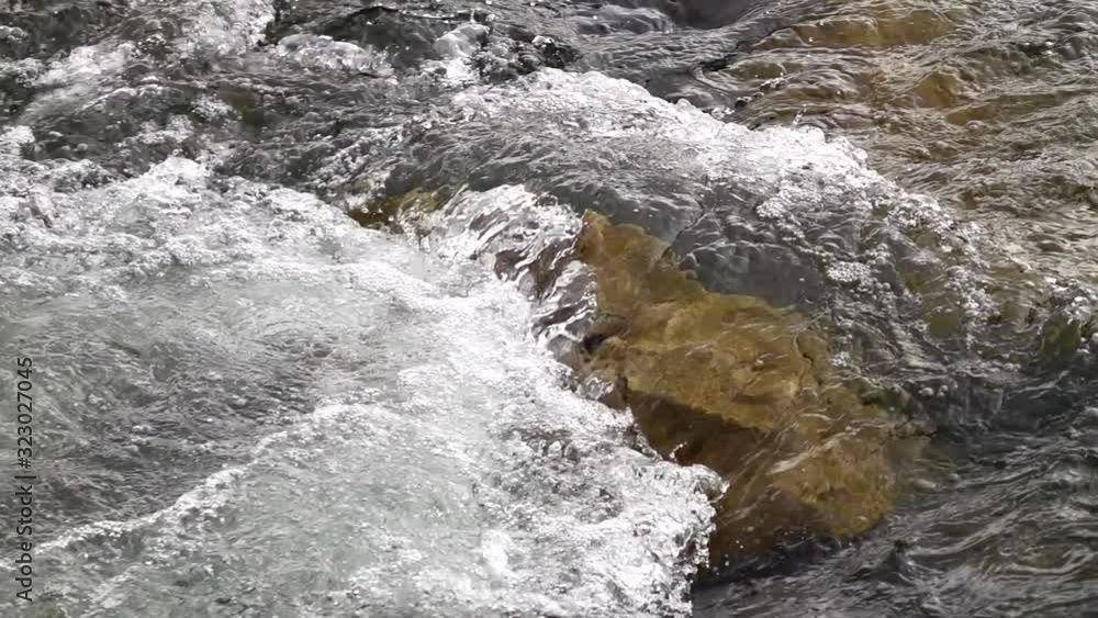 Rapids of a mountain river, slow motion Rapids of a mountain river, slow motion