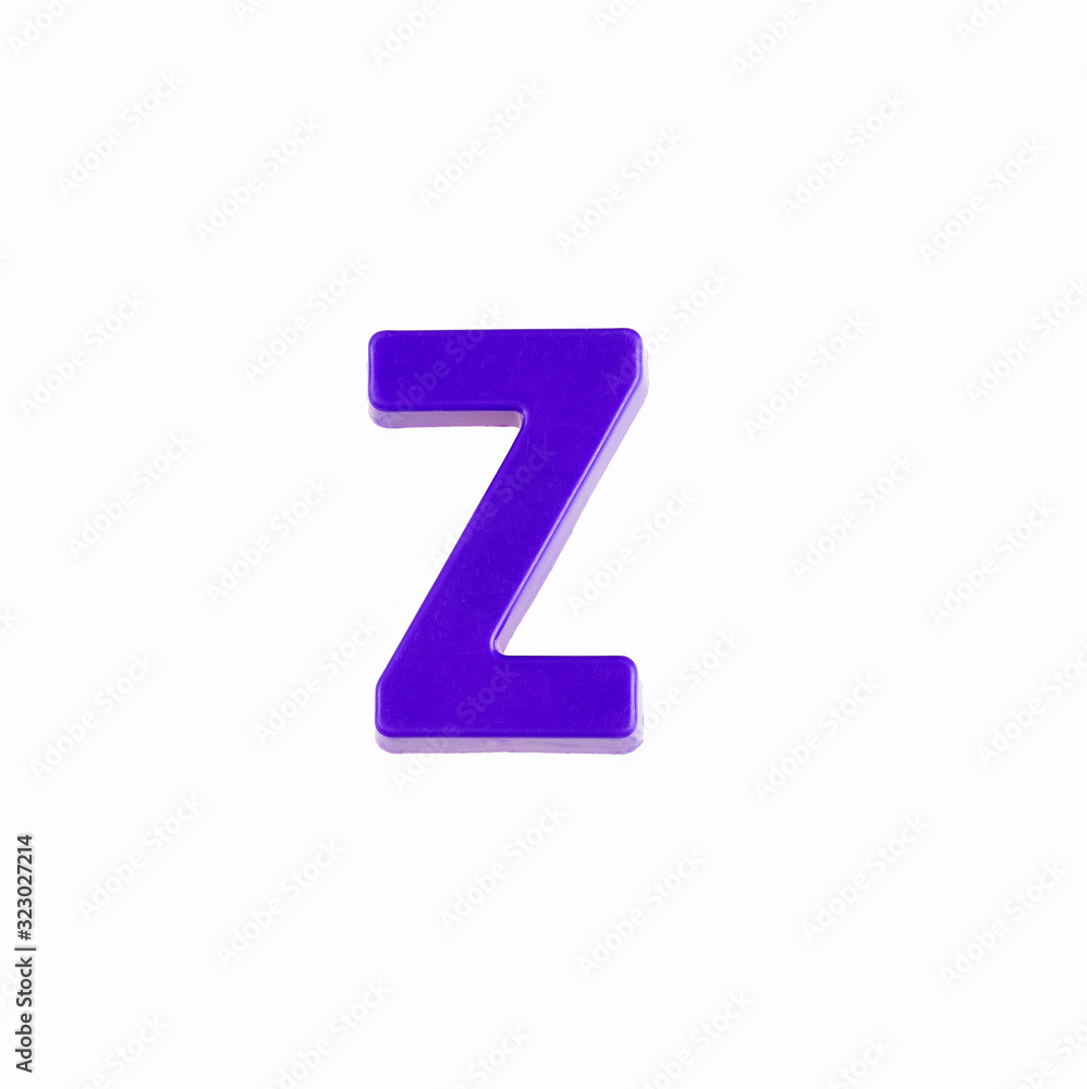 Letter Z of the alphabet - Piece in violet plastic Letter Z of the alphabet - Piece in violet plastic
