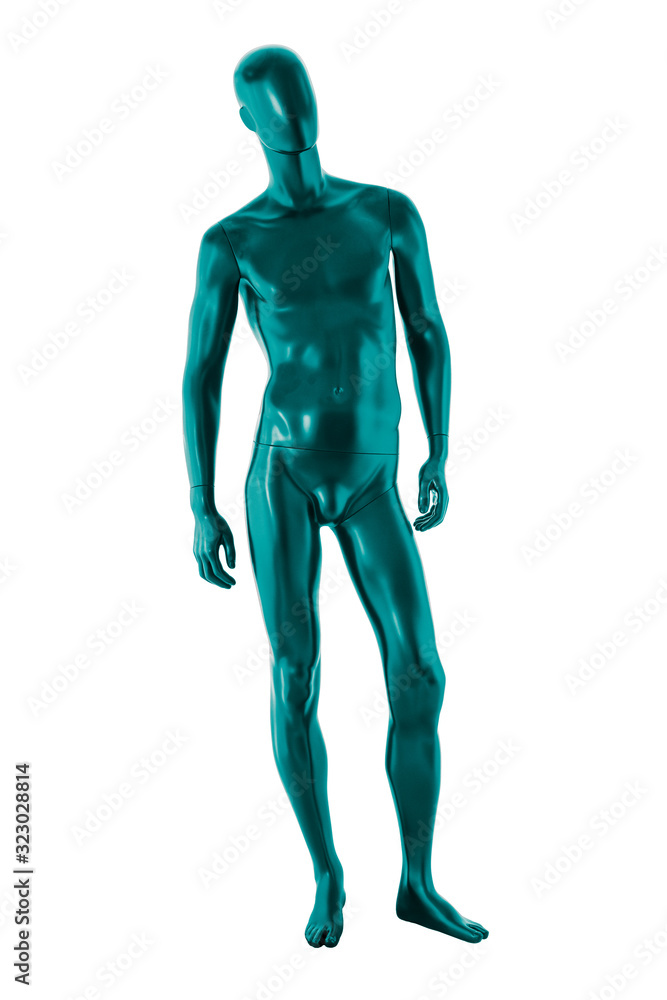 Gloss color mannequin male isolated