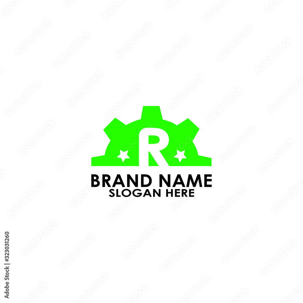 logo letter r contruction vector design logo letter r contruction vector design