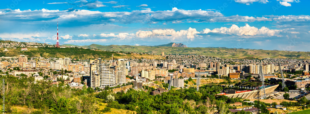 Cityscape of Yerevan in Armenia