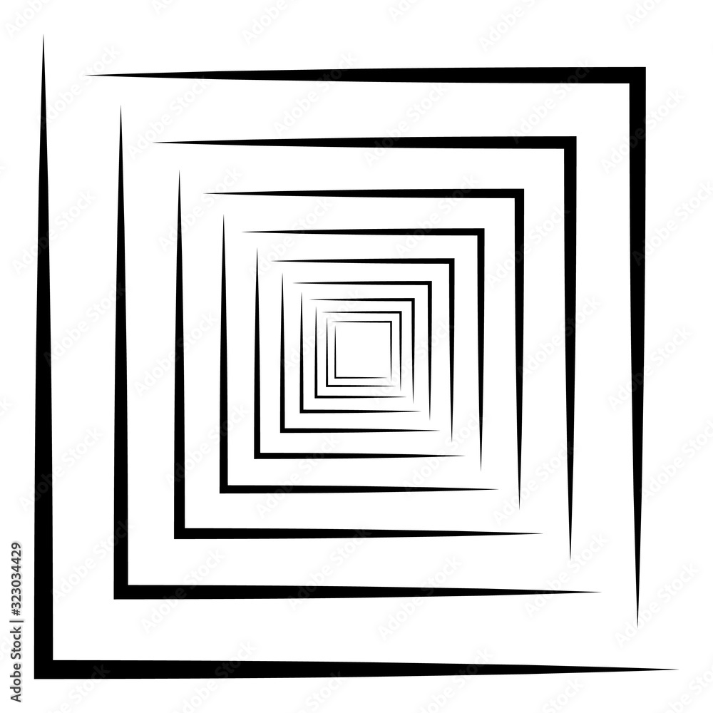 Abstract 3D background with simple geometric figure. Goes deep stylized square design elements isolated on white. Vector Abstract 3D background with simple geometric figure. Goes deep stylized square design elements isolated on white. Vector