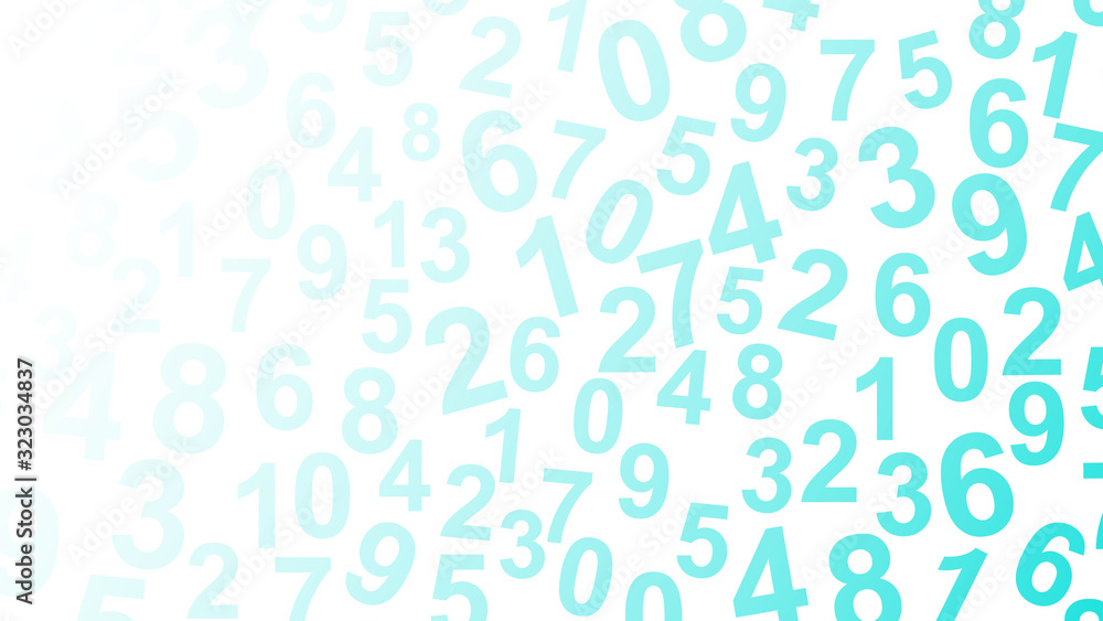 On a white background are different numbers. On a white background are different numbers.
