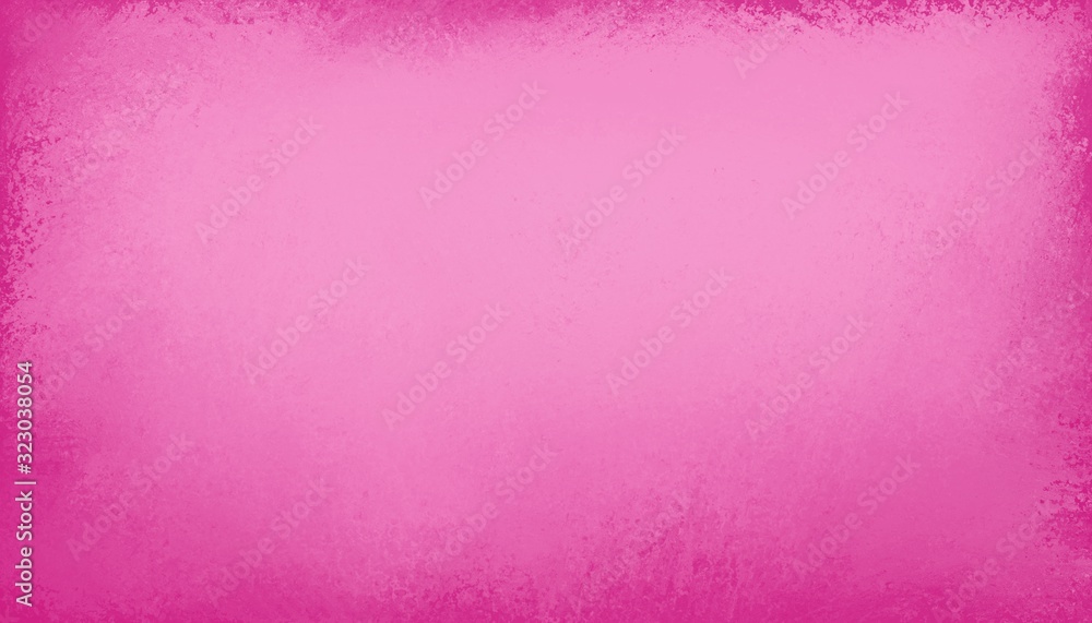 Pink background with hot pink grunge texture on borders in old vintage
