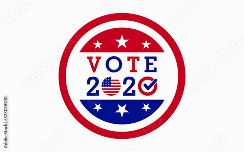 2020 vote presidential election vector template