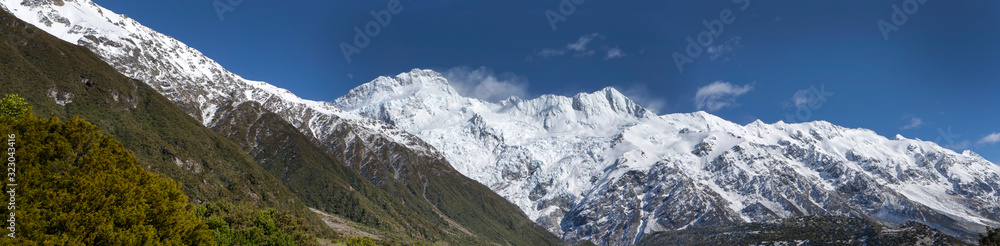Mount Cook New Zealand Mountains panorama snow