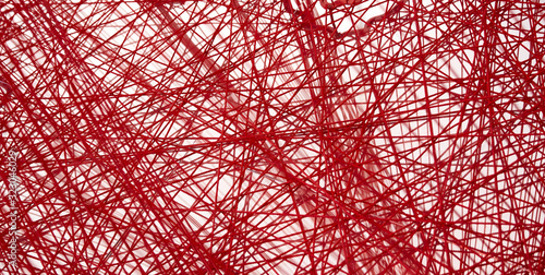 Red thread. Abstract red lines.