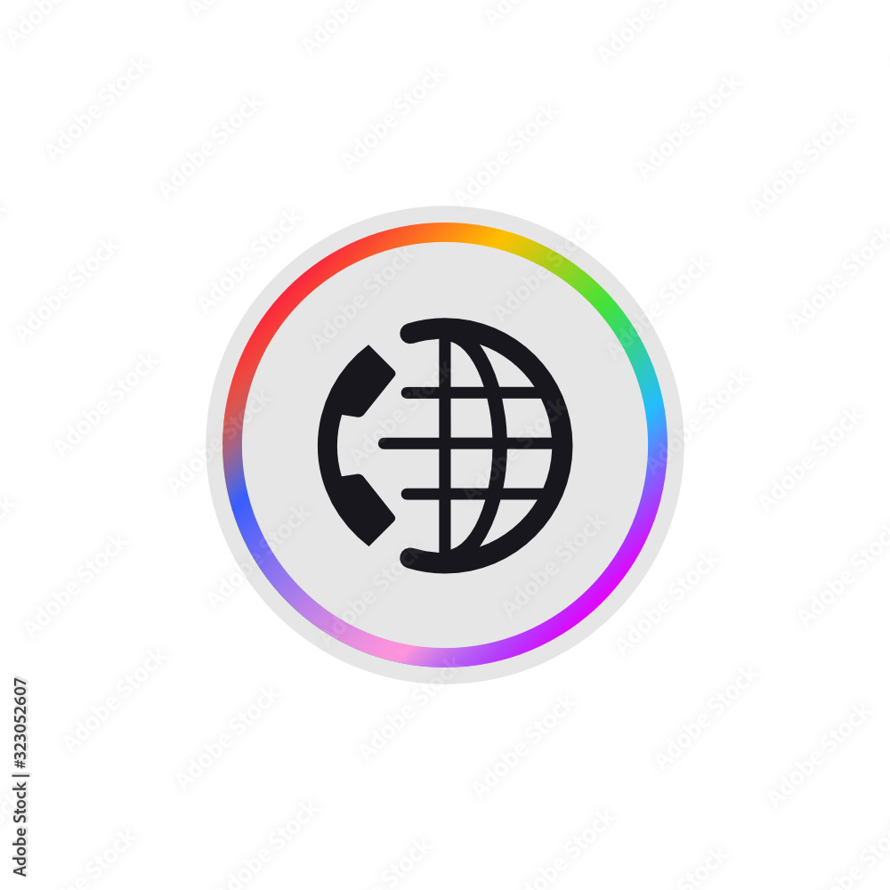 Inernational Call - Modern App Button Inernational Call - Modern App Button