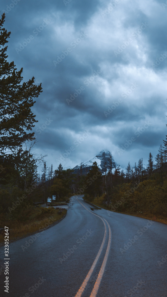 Naklejka premium road in mountains