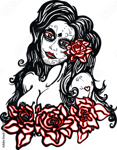 Ilustración vectorial. Dia de los muertos