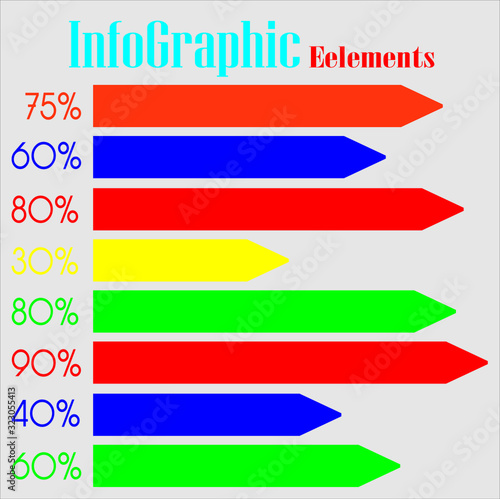 Free Download infographic icon full color bar with a white background - GFXLoad