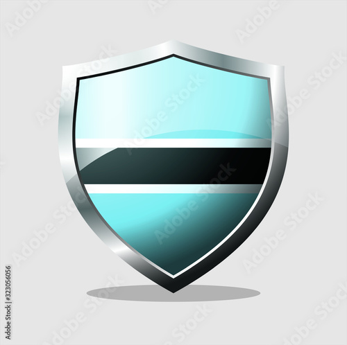 Free Download botswana state flag shield with white background - GFXLoad