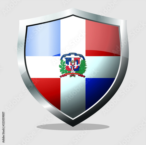 dominican republic flag shield icon with white background Free Download dominican republic flag shield icon with white background - GFXLoad