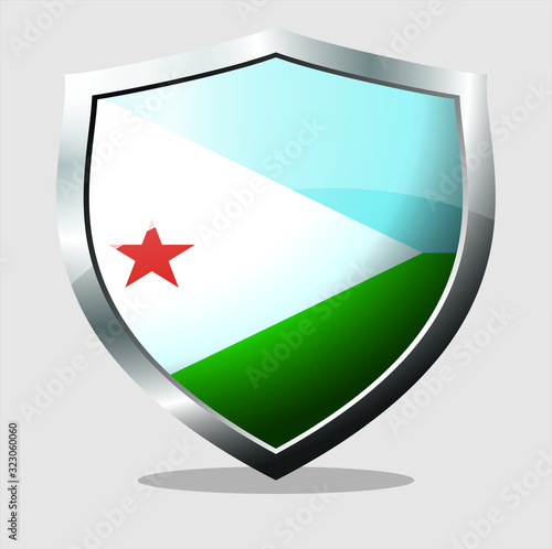 djibouti country flag shield icon with white background Free Download djibouti country flag shield icon with white background - GFXLoad