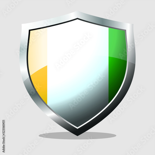 ivory coast state flag shield icon with white background Free Download ivory coast state flag shield icon with white background - GFXLoad