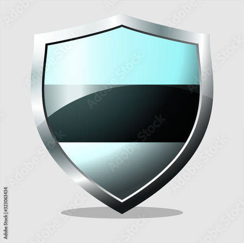 Estonian country flag shield icon with white background Free Download Estonian country flag shield icon with white background - GFXLoad