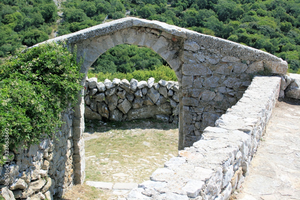 ancient gate in Lubenice, island Cres, croatia