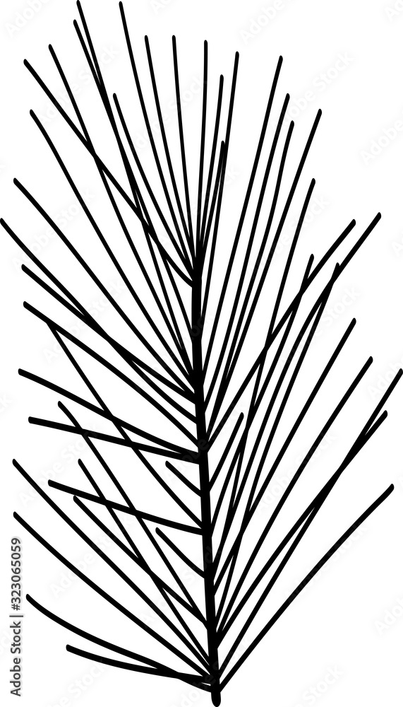 Fototapeta premium Abstract doodle single floral element for decoration patterns, wrapping paper, wallpaper, cards, invitations, packing boxes, bouquets. Isolated on white background. Vector stock illustration.