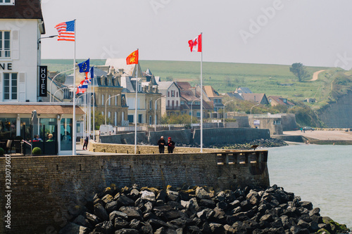 The landing site of the Allied forces in Normandy. Arromanches-les-Bains, France