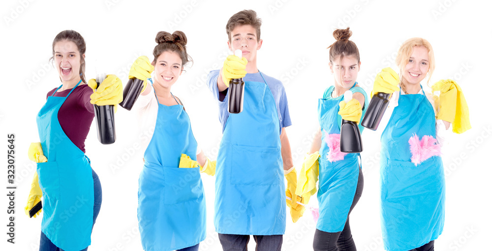 Obraz premium cleaning lady