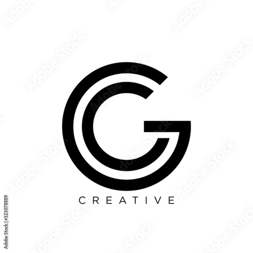 cg circle logo design vector icon