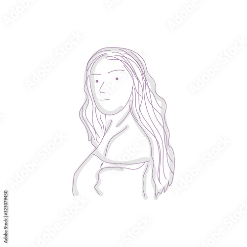 Sketch line art character for drawing book children vector eps 10