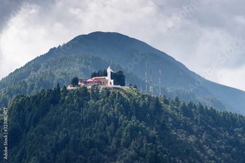 Mountains sourrounding Bogota (At Monseratte peak), Colombia photo