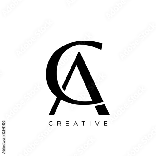 ca luxury logo design vector icon