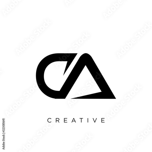 ca logo design vector icon
