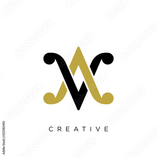 av or va logo luxury design vector photo