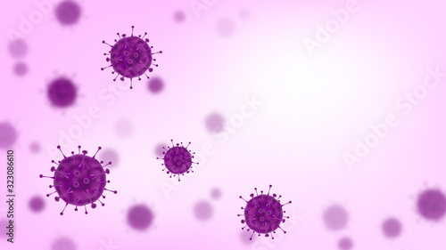 Microscopic virus abstract background vector illustration