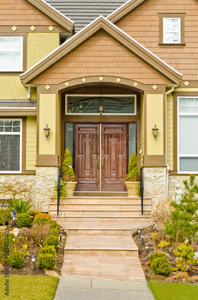 Entrance of a house in Vancouver, Canada. Entrance of a house in Vancouver, Canada.