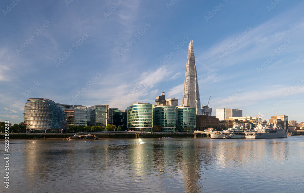 London skyline with river Thames