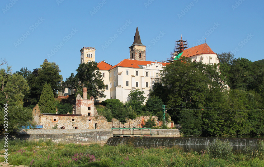 old monastery and some abandoned houses in Sazava, Czech Republic