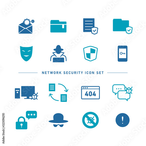 NETWORK SECURITY ICON SET