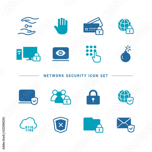 NETWORK SECURITY ICON SET