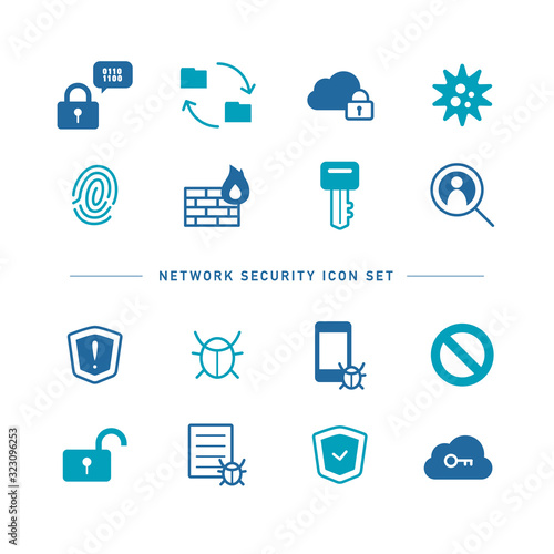 NETWORK SECURITY ICON SET