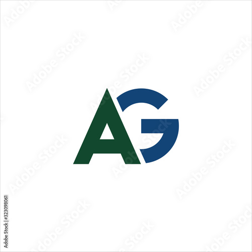 Photography initial letter ag or ga logo vector designs
