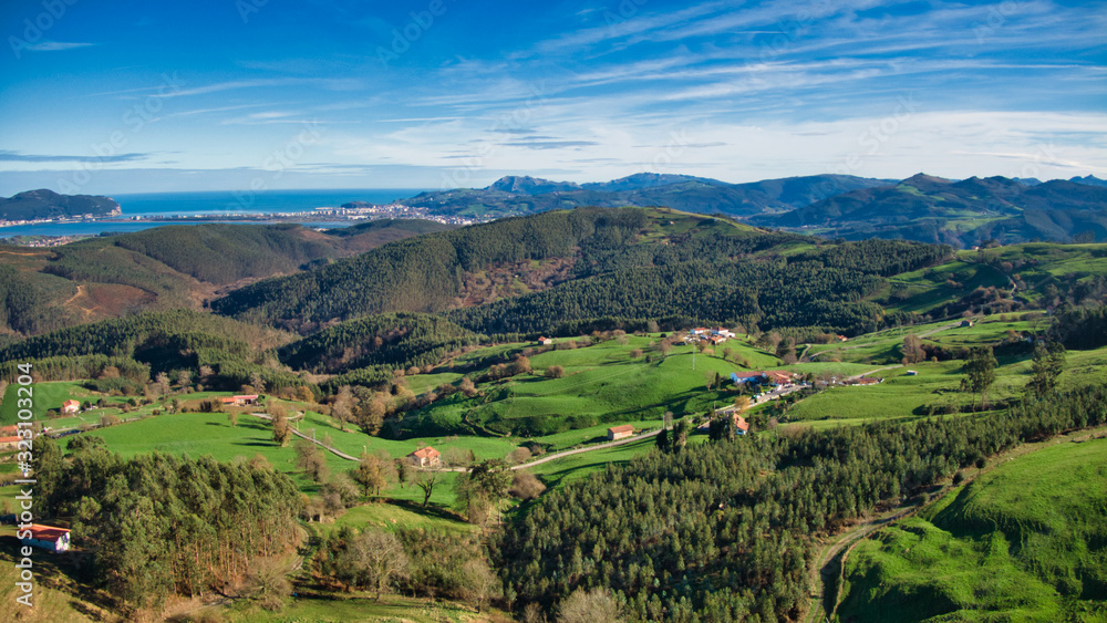 Fototapeta premium Santoña desde el aire